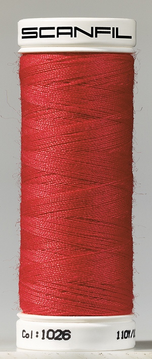 Embroidery thread 225 Mtr. viscose, Red, per 5 pcs.